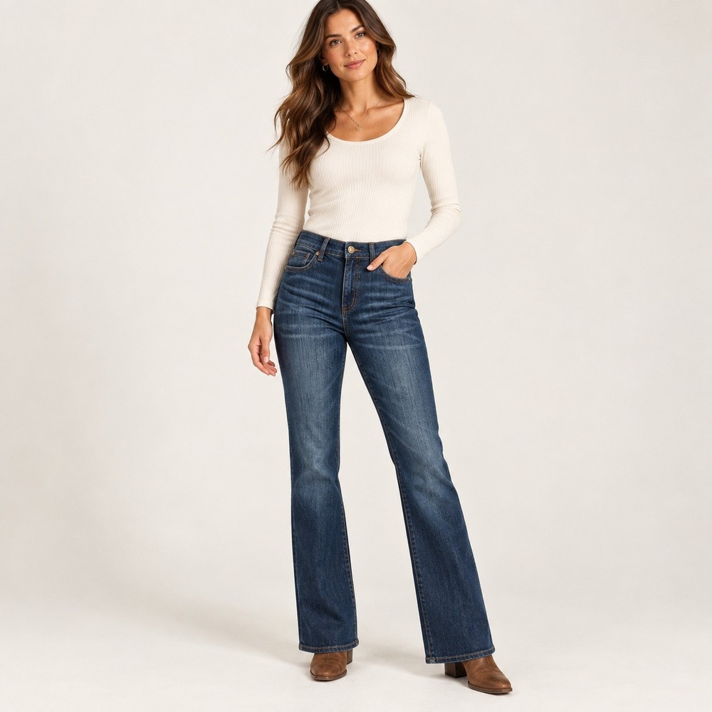 KUT from the Kloth Natalie High Rise Bootcut Jeans Dark Wash Size 6 Western
